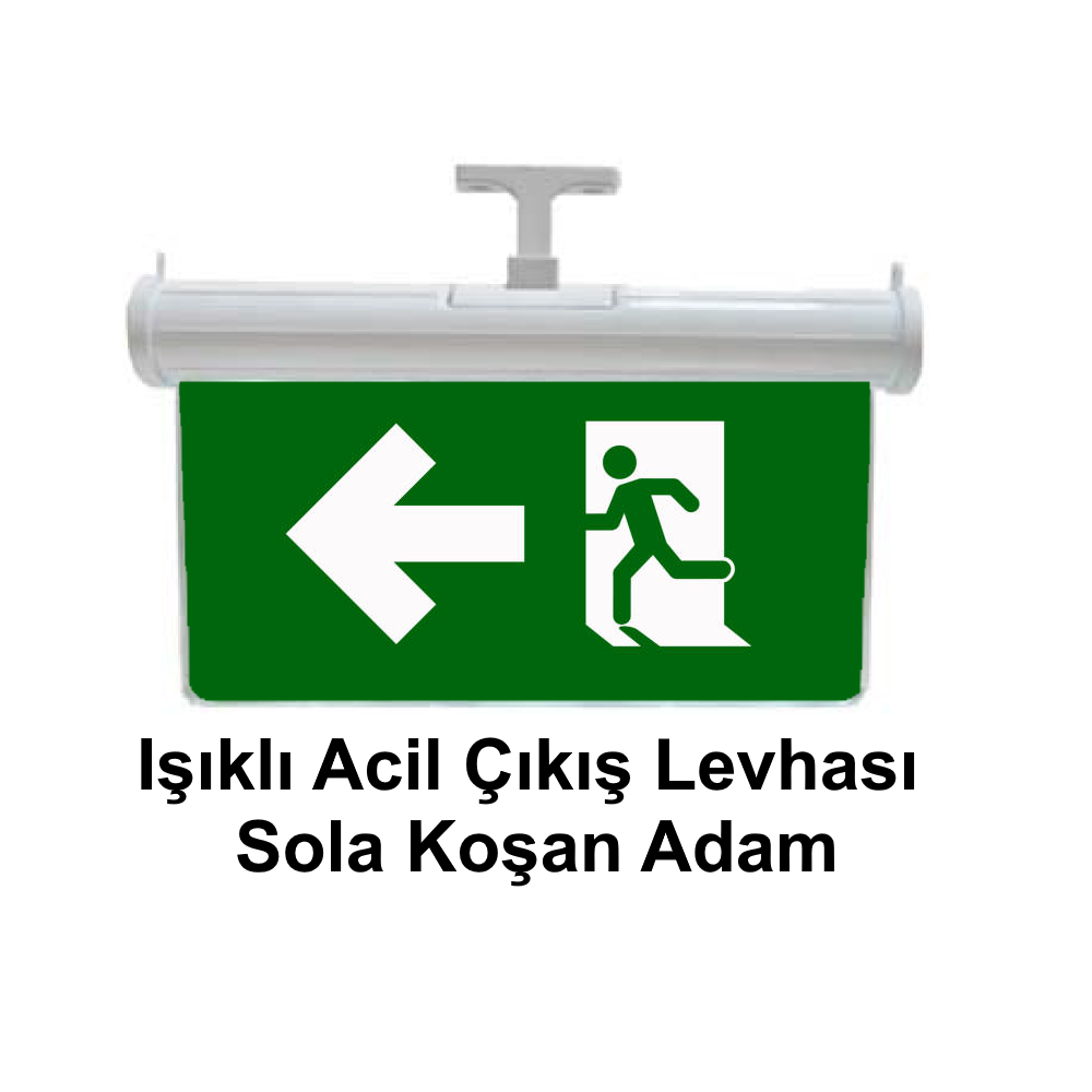 Işıklı Acil Çıkış Levhası ( Sola Koşan Adam ) GN-AC02